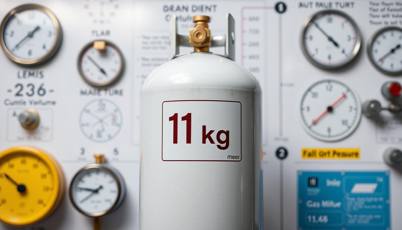 Ile metrów sześciennych to 11 kg gazu?